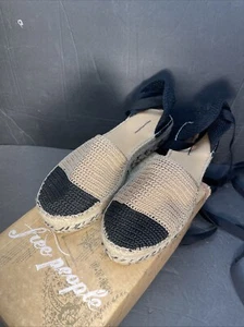 Free People $168 Island Time Wrap Espadrille Sandal Shoes Size 40 US 9.5 - Picture 1 of 6