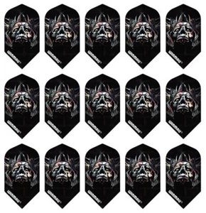 5 Nuevos Juegos Winmau 3D Metálicos Delgados Dardos Vuelos - Estilo Calavera - Imagen 1 de 1