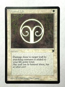 GLYPH OF LIFE Legends 1994 Magic The Gathering MTG Common White HP - Bild 1 von 2