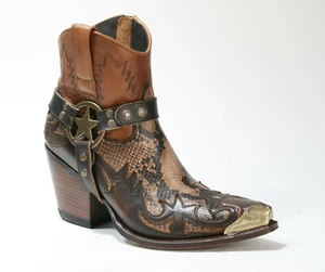 16931 Sendra Botas de Cowboy Lula Natural Antique Jacinto Handmade - Picture 1 of 10