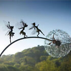 Outdoor Fairies Dandelions Dance Together Statue Garden Ornament Sculpture Decor