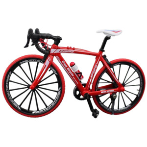 Vélo de course miniature en métal rouge