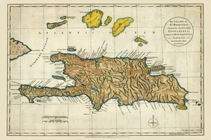 1783 Map of The Island of St Domingo Haiti and Dominican Republic - Picture 1 of 4