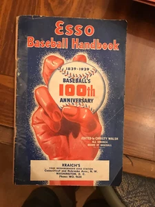 ESSO BASEBALL HANDBOOK 1839-1939 BASEBALLS 100TH ANNIVERSARY - Picture 1 of 6