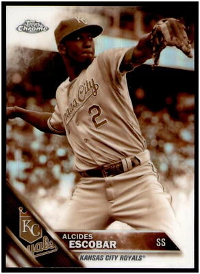 2016 Topps Chrome #117 Alcides Escobar Sepia Refractor - Image 1 of 2
