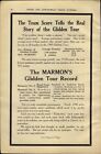 1909 PAPER AD CAR AUTO 2 PG ARTICLE Marmon Thirty Two 1910 Automobile 