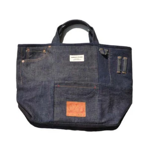 Bolso de Mano Samurai Jeans SJRTB01 Remake Bolso de Mano INDIGO 36×52×18cm Denim NUEVO - Imagen 1 de 10