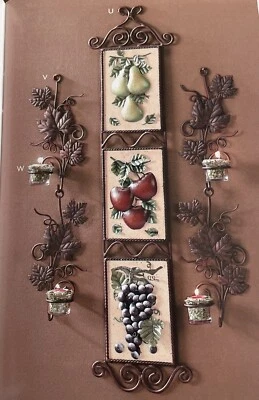 Placa de huerto de frutas para interiores del hogar y 4 apliques de conexión de vid no vela Foto 1 de 2