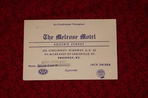 The Melrose Motel Business Card - Prospect, Kentucky - Picture 1 of 2