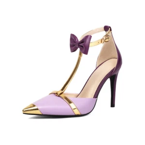 Women Heels Bling Buckle Pointed Toe Stilito Heel Elegant High-heeled Sandals - Picture 1 of 12
