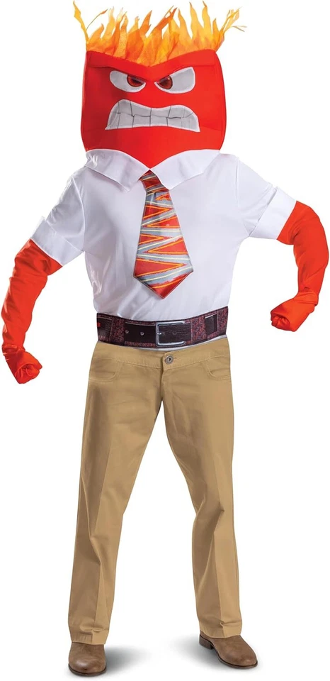 Disguise DG166179T Disney Pixar Inside Out 2 Red Anger Costume Kit for Men-38-40