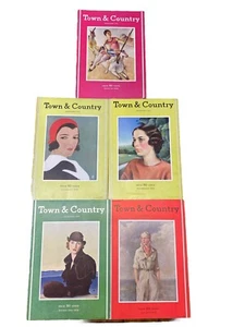 Vtg 1932 Famous Women Portrait Painting Cvrs Town & Country Era Great Depression - Picture 1 of 13
