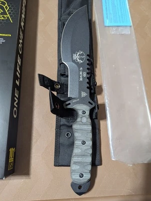 TOPS Skullcrushers Xtreme Fixed 9.38" 1095 Carbon Steel Blade Micarta Handle - Image 1 of 4