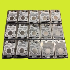 LOT 15 X WD Black WD5000LPLX 500GB 32MB 7200RPM SATA 6.0Gb/s 2.5" CXKCK 00FC425 - Picture 1 of 1
