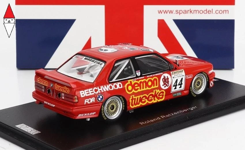 1/43 SPARK BMW 3-SERIES M3 (E30) N 44 BTCC THRUXTON 1988 ROLAND RATZENBERGER RED - Immagine 1 di 2