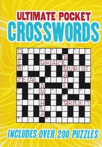 Pocket Crosswords Book over 200 Puzzles (Paperback) Perfect Travel Size Book - Picture 1 of 2