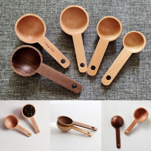 Kitchen Wooden Measure Scoop Coffee/Tea/ Milk/Wash Powder Home Measuring Spoons