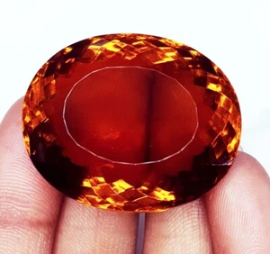 Gemas de corte ovalado de 95+ quilates de piedra preciosa suelta transparente Hessonita certificadas W486 - Imagen 1 de 13