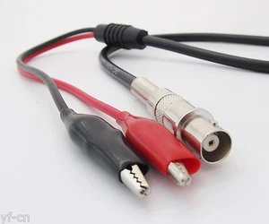5pcs BNC Female Jack to Dual Alligator Clip Test Cable Optional 3.3ft/5ft - Picture 1 of 8