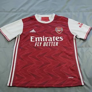 Arsenal Jersey Mens Medium Red 2020/21 Soccer Futbol Tierney #3 Home Kit Flaw - Picture 1 of 15