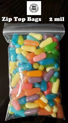 Clear Reclosable Plastic Bags 2Mil Jewelry Pill Zipper Baggies Top Lock Zip Seal - Image 1 of 4
