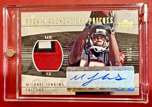 2004 Upper Deck Rookie Foundations Michael Jenkins Auto /25 Game Worn Patch - Picture 1 of 3