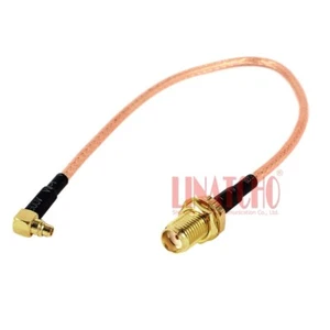 Cable de antena para tarjeta PC inalámbrico MMCX 15 CM RG316 SMA hembra a ángulo recto MMCX macho - Imagen 1 de 10