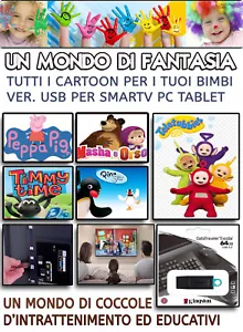 TUTTI I CARTONI ANIMATI VERSIONE USB 64GB IN ITALIANO PER SMART TV ,PC E TABLET - Foto 1 di 10