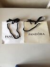 PANDORA JEWELLERY 2X GENUINE GIFT BAG PACKAGING WITH RIBBONS