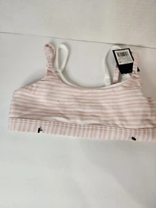 Art Class Bra Girl’s Size XLarge 2-Pack Pink Stripe White Bralette Comfort NWT - Picture 1 of 4