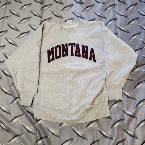 VTG 90s Montana Grizzlies Champion Reverse Weave Sweatshirt XL (*Fits M*) Cover