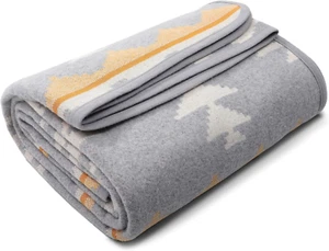Merino Wool Blend Blanket - Soft Warm Thick Washable Bed Couch Outdoor Camp - Picture 1 of 12