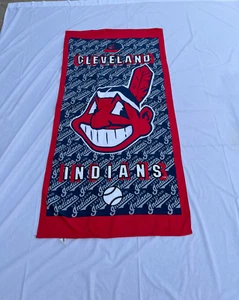 CLEVELAND INDIANS CHIEF WAHOO BEACH TOWEL 59"X29" HIGH QUALITY 100% COTTON - Picture 1 of 6