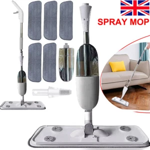 Spray Mop for Floor Cleaning 5 Reusable Microfibre Pads 550ml Water Bottle Tank - Picture 1 of 14