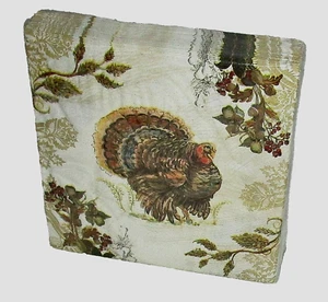 THANKSGIVING Paper Luncheon Napkins 12 7/8" x 12 3/4" 20CT  ELEGANT TURKEY - Picture 1 of 1