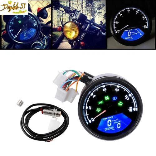 LCD Digital Velocímetro Tacómetro Medidor Odómetro Para Harley Electra Glide Nuevo Foto 1 de 4