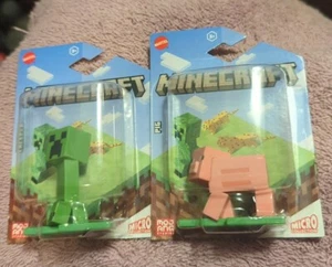 Mini figura Minecraft Creeper & Pig Micro Collection 3" Mojang 2022 - Imagen 1 de 4