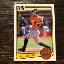 2017 Panini Donruss Retro 1983 Aqueous Test Parallel Card /49 Jose Altuve #RV-13