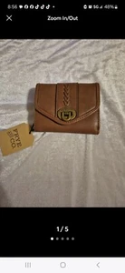 FRYE AND CO COGNAC ISLA FLAP WALLET - Picture 1 of 5