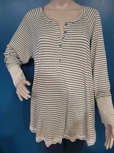 GRÖSSE 1X SYMMETRY braun & schwarz gestreiftes Langarmshirt INVPV504 - Bild 1 von 3