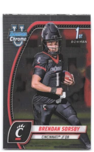 2024 Bowman University Chrome 1st Bowman Brendan Sorsby Cincinnati Bearcats - Picture 1 of 2