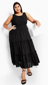 City Chic ~ Bridie Dress (Black) ~ Size 16 ~ NWT - Picture 1 of 7