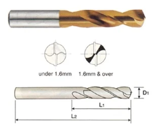 3.00mm (.1181") Diameter Cobalt 135° Point TiN Coat Stub Drill YG-1 D4107030 - Picture 1 of 2