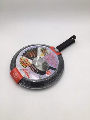 Padella Fornetto Testo 30cm  Doppia Piastra Per Cottura Induzione Pietra Lavica - Immagine 1 di 4