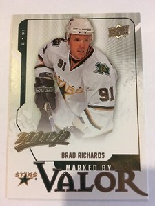 2008-09 UD MVP Marked by Valor - BRAD RICHARDS #MV9 Dallas Stars
