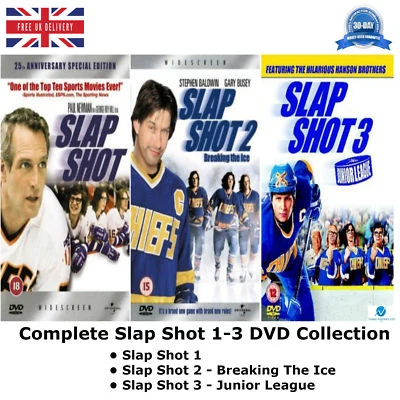 SLAP SHOT Series 1-3 Complete Collection 1 2 3 Junior League Sealed Region 2 DVD - Image 1 of 4