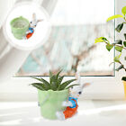  Resin Rabbit Pot Office Desktop Ornament Cute Pots for Plants