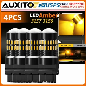 AUXITO 2X 3156 3157 Amber yellow LED Turn Signal Parking Light Bulb Error Free - Picture 1 of 12