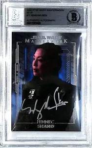 Tarjeta firmada "Fennec Shand" Star Wars Masterwork Blue 2020 MING-NA WEN losa BAS - Imagen 1 de 5
