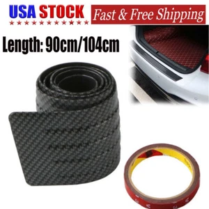 Rubber Car Rear Bumper Protector Trim Strip Trunk Sill Guard Scratch Pad Cover - Picture 1 of 8